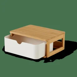 KONDO Organisateur 1 Tiroir Blanc, Naturel^CASA Clearance