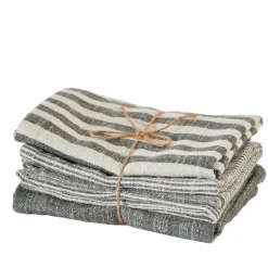 LAURENT Torchon Set De 3 Brun^CASA Outlet