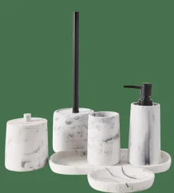 LUNA Brosse WC Avec Support Noir, Blanc^CASA