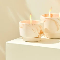 MARBLE Bougie D'extérieur Blanc, Orange^CASA Best