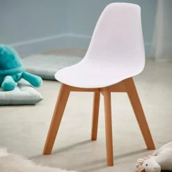 MATHIAS Chaise Pour Enfants Blanc, Naturel^CASA Hot