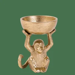 MONKEY Support Bougie Chauffe-plat Doré^CASA Best