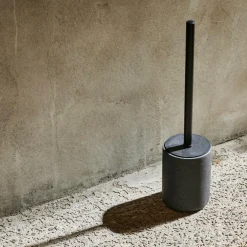 MOON Brosse WC Avec Support Noir, Gris Foncé^CASA Sale
