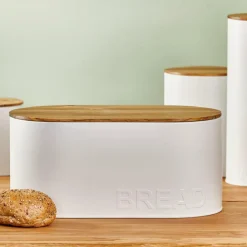 NAGINI Boîte à Pain Blanc, Naturel^CASA Clearance