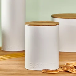 NAGINI Boîte Conservation Pour Biscuits Blanc, Naturel^CASA Online
