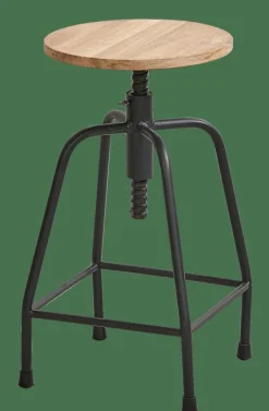 NEW BEDFORD Tabouret Noir, Naturel^CASA Discount