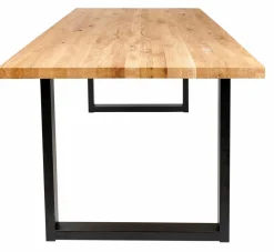 NEW OAK Table à Manger Avec Pieds U En Métal^CASA Discount