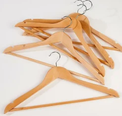 NEW WOOD Cintres Set De 5 Naturel^CASA