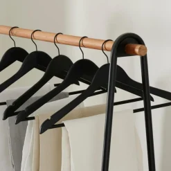 NEW WOOD Cintres Set De 5 Noir^CASA