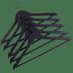 NEW WOOD Cintres Set De 5 Noir^CASA