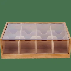 PANDA Boîte à Thé 12compartiments Naturel^CASA Clearance