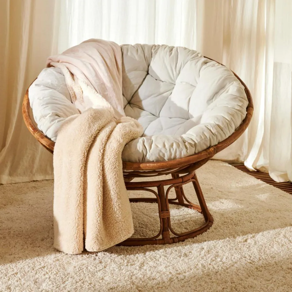 PAPASAN Chaise Lounge Naturel, Blanc Cassé^CASA Hot