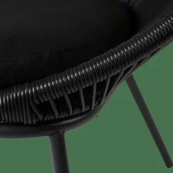 PAPAYO Chaise Lounge Noir^CASA Clearance