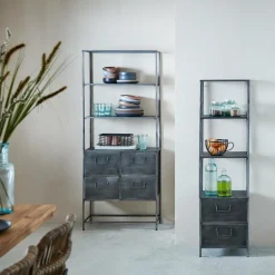 PHARMA Étagère Murale Avec 4 Tiroirs Noir^CASA Clearance