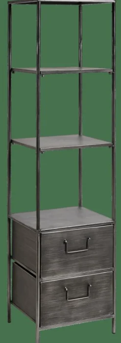 PHARMA Étagère Murale Avec 2 Tiroirs Noir^CASA Hot