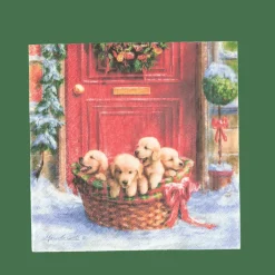 PUPPIES Set De 20 Serviettes Multicolore^CASA Best