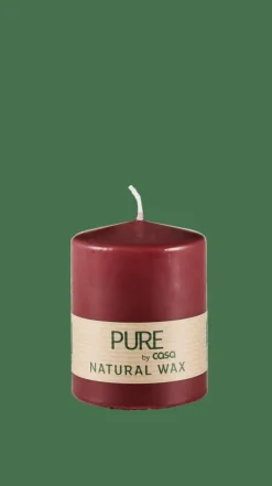 PURE Bougie Cylindrique Rouge Foncé^CASA Outlet
