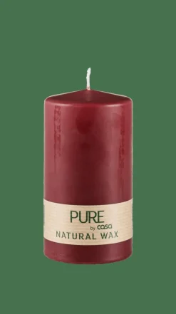 PURE Bougie Cylindrique Rouge Foncé^CASA