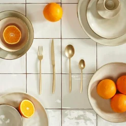 ROXANNE Couverts 16 Pièces Doré Clair^CASA Discount