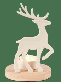 SCANDY DEER Porte-bougie Chauffe-plat Blanc, Naturel^CASA New