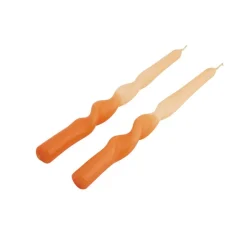 SPIRAL Bougie Dîner Orange^CASA Hot