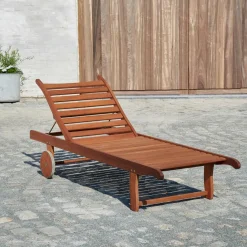 SUN Chaise Longue Naturel^CASA Clearance