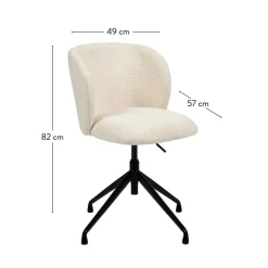 TATE Chaise De Bureau Blanc^CASA Discount
