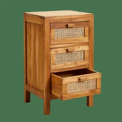 TECK Armoire à 3 Tiroirs Naturel^CASA Outlet