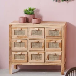 TECK Meuble De Pharmacie Naturel^CASA Hot