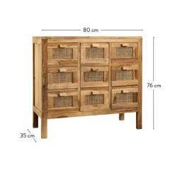 TECK Meuble De Pharmacie Naturel^CASA Hot