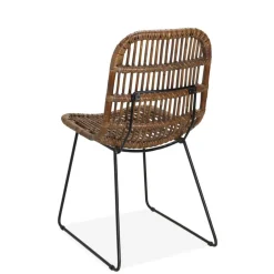 TOBA Chaise De Salle à Manger Noir, Brun^CASA