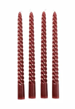 TWIST Bougies Torsadées Set De 4 Orange^CASA Outlet