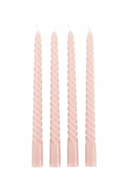 TWIST Bougies Torsadées Set De 4 Orange^CASA Outlet