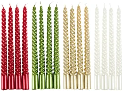 TWIST Bougies Torsadées Set De 4 Vert^CASA Online