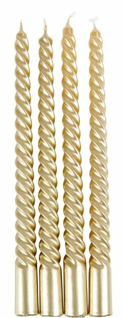 TWIST Bougies Torsadées Set De 4 Rouge^CASA Sale
