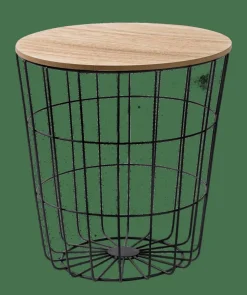 WIRE Table D'appoint Noir, Naturel^CASA Clearance