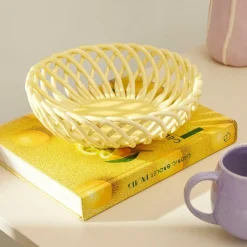 WOVY Plat à Fruits Jaune Clair^CASA Discount