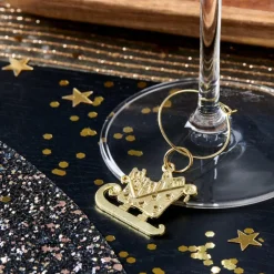 X-MAS GLAM Marque Verre Set De 6 Doré^CASA Clearance