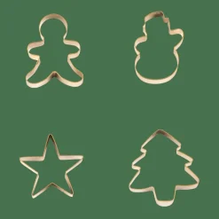 X-MAS GOLD Emporte-pièces Set De 4 Doré^CASA Hot