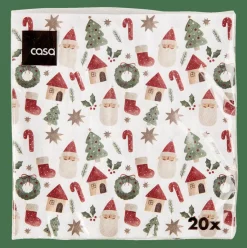 X-MAS VIBE Set De 20 Serviettes Multicolore^CASA
