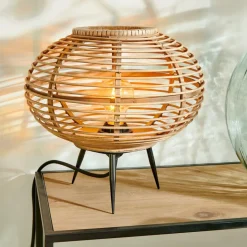 ZANZI Lampe De Table E27 Naturel^CASA Clearance